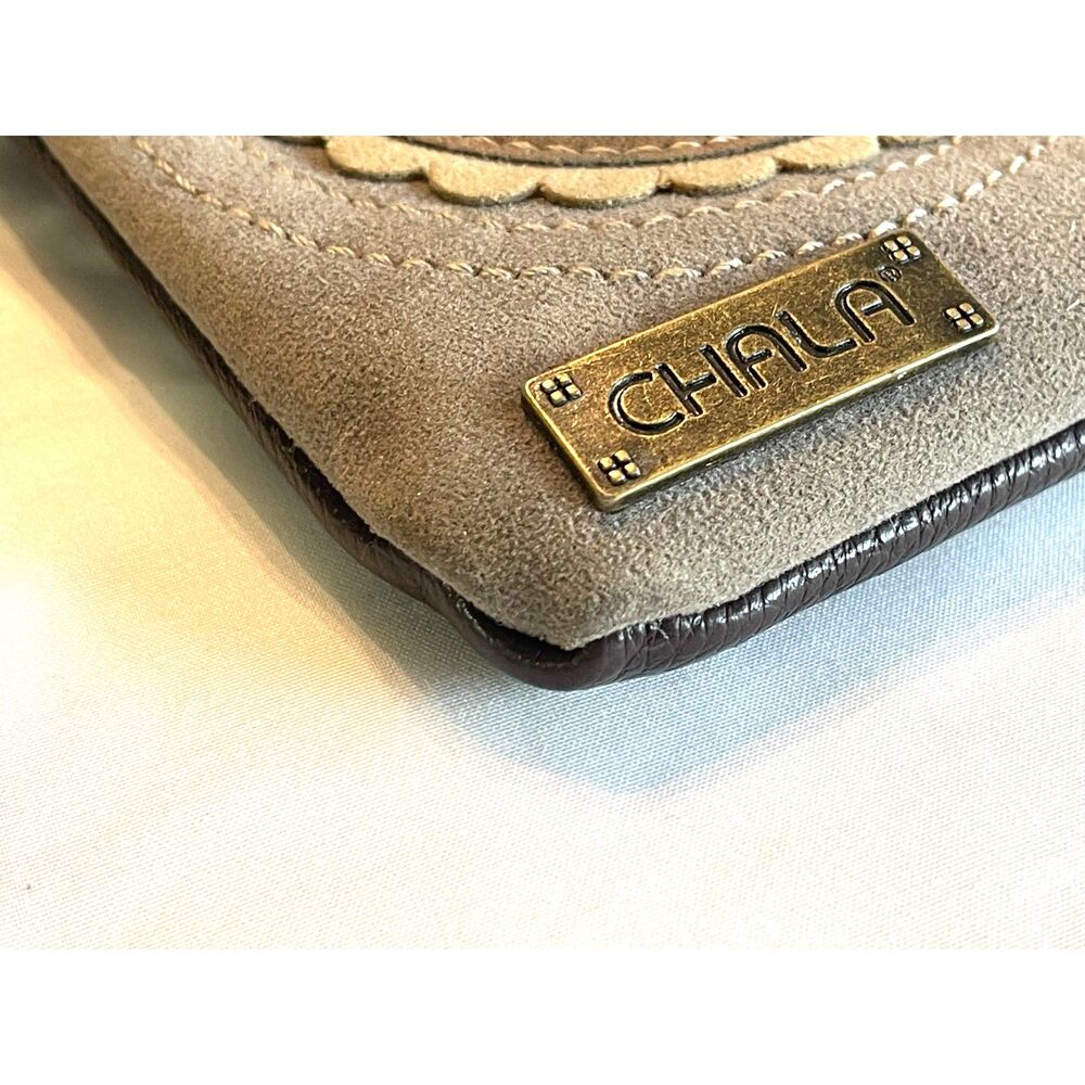 CHALA SAFARI COLLECTION OWL BIRD DOUBLE POCKET CELL PHONE CROSSBODY BAG-Brown - Picture 7 of 13